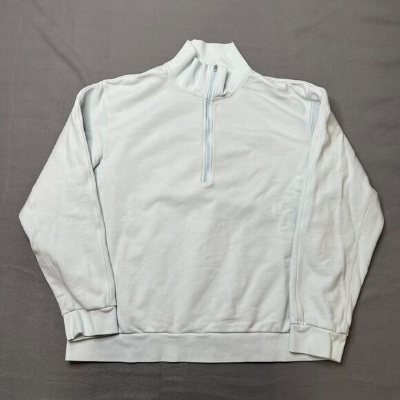 lululemon athletica Other - Lululemon French Terry Sweatshirt Men's Large Blue Long Sleeve Half Zip Pullover